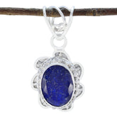Julieta Blue Rope-Wire Pendant for Everyday Glam Indian Blue Sapphire Blue Blue